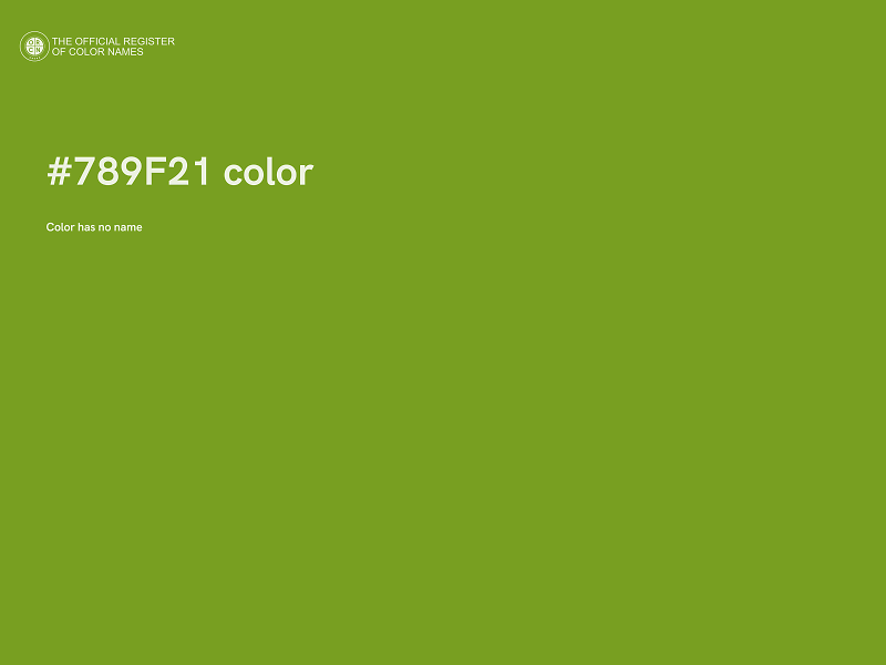 #789F21 color image