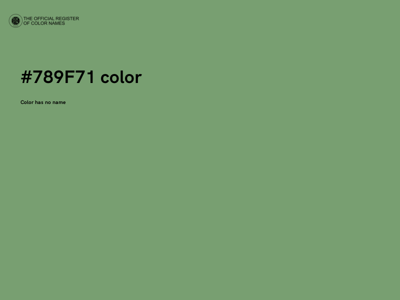 #789F71 color image