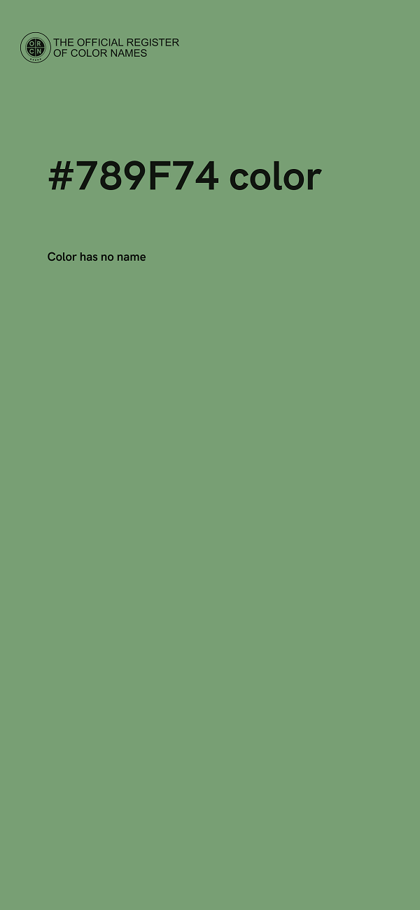 #789F74 color image