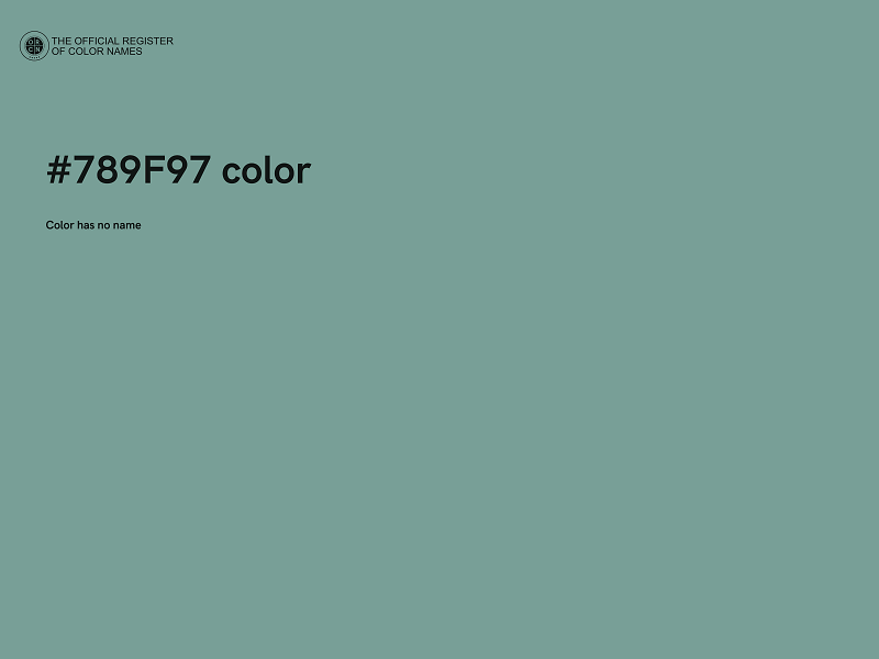 #789F97 color image