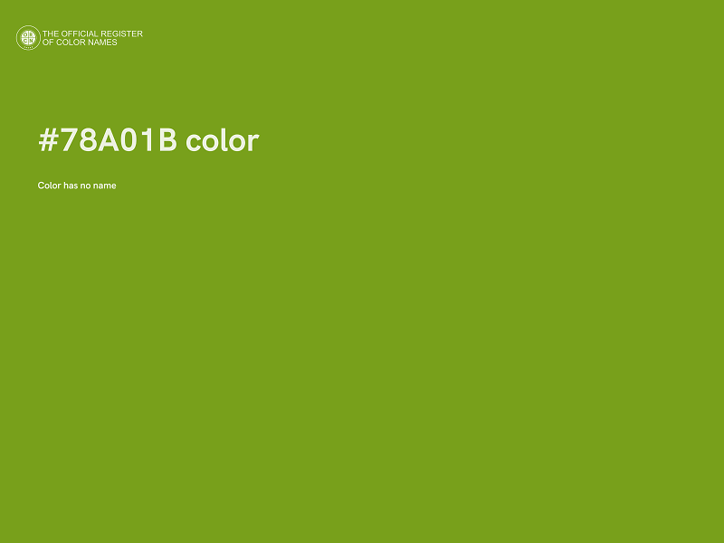 #78A01B color image