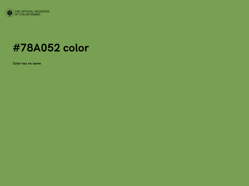 #78A052 color image