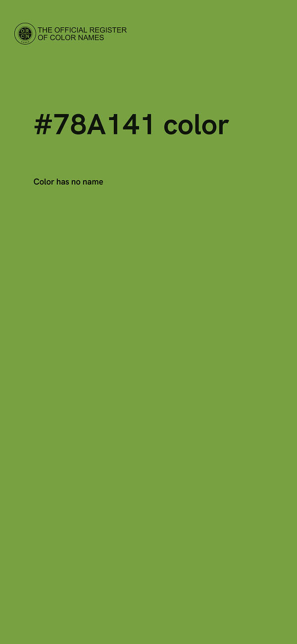 #78A141 color image