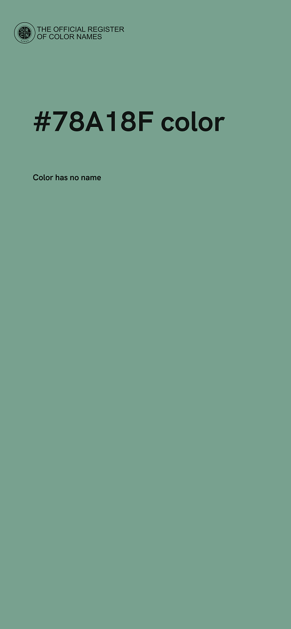 #78A18F color image