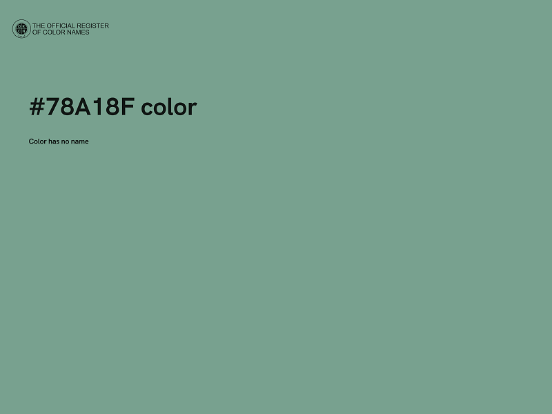 #78A18F color image