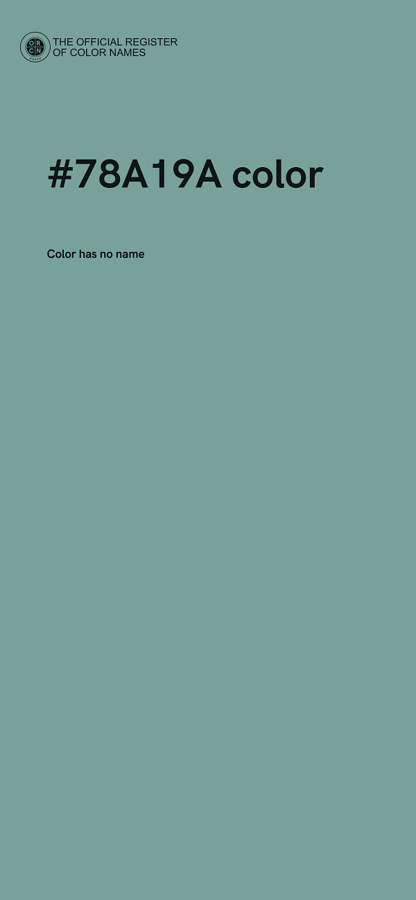 #78A19A color image