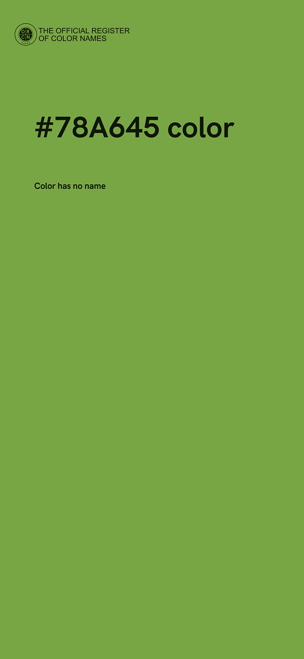 #78A645 color image
