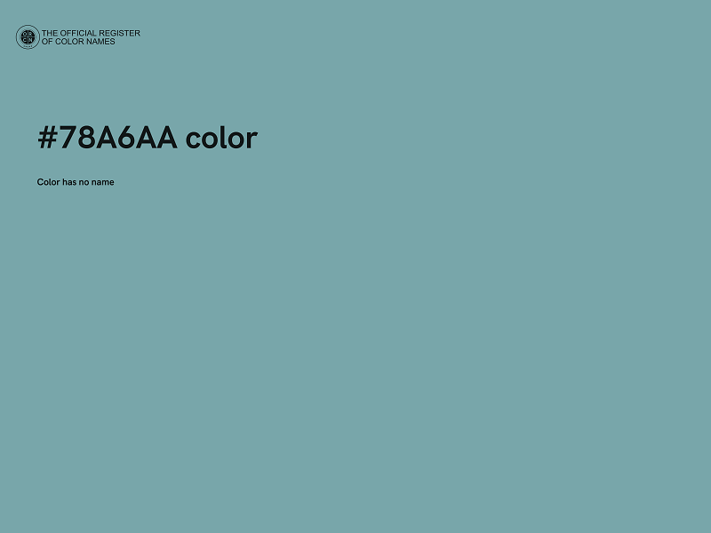 #78A6AA color image