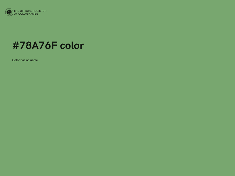 #78A76F color image