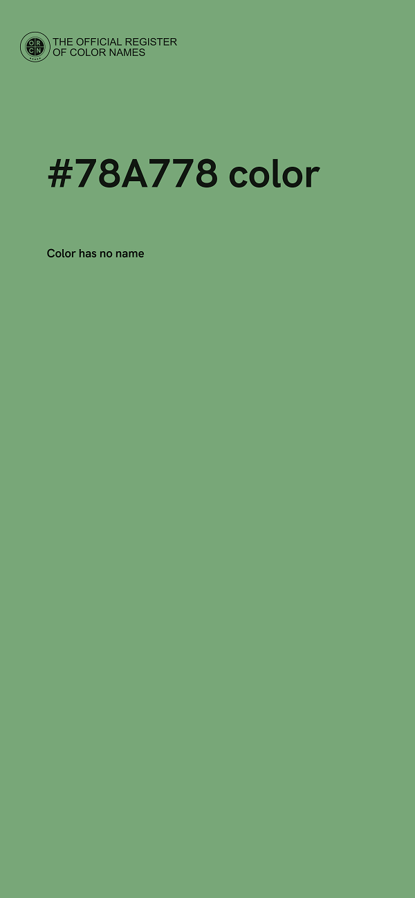 #78A778 color image