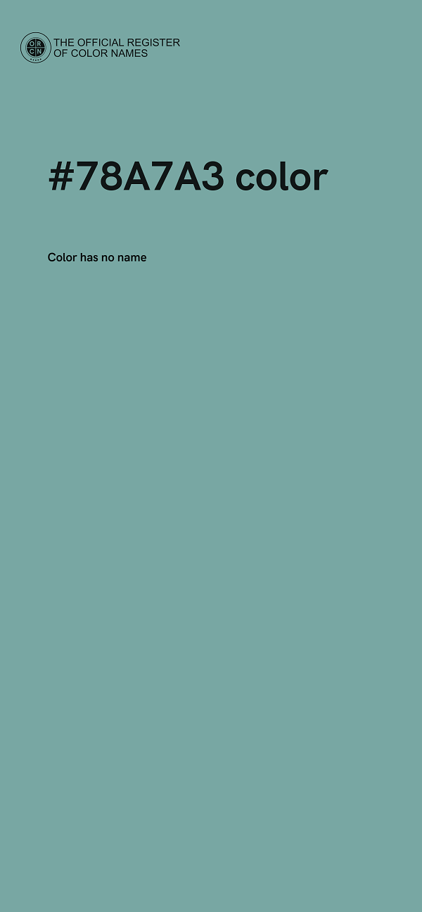 #78A7A3 color image