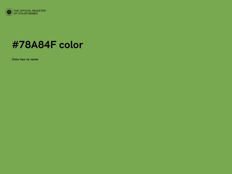#78A84F color image