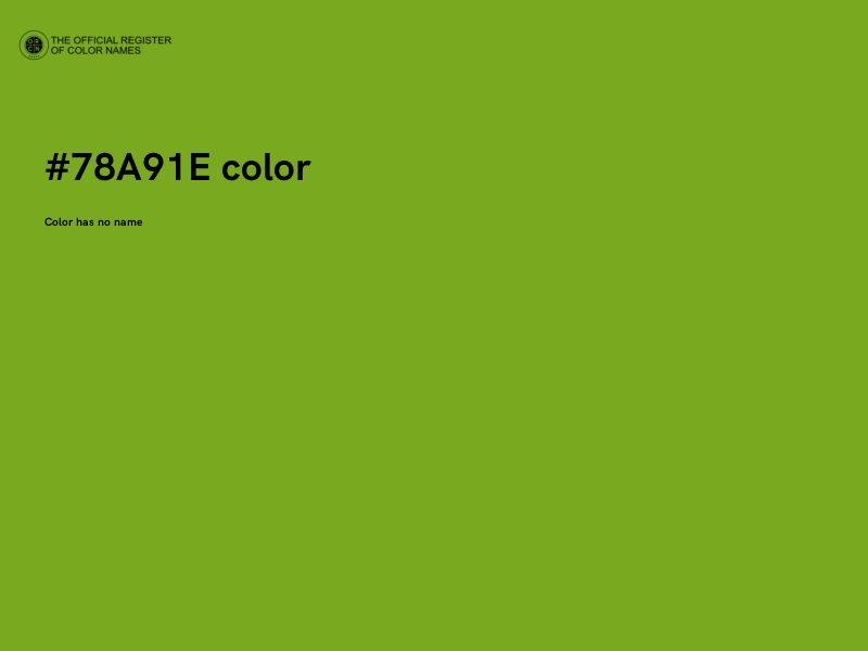 #78A91E color image