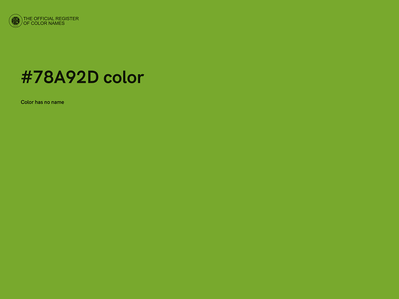 #78A92D color image