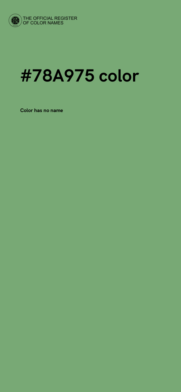 #78A975 color image