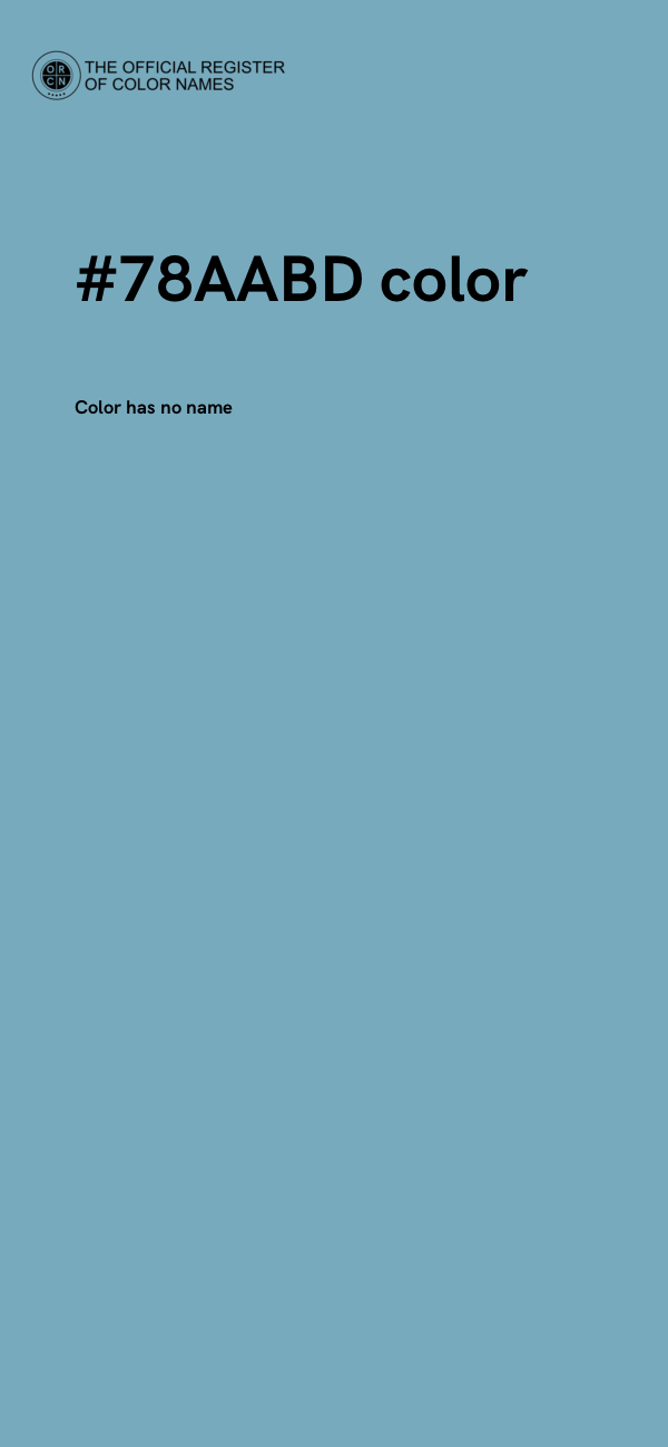 #78AABD color image
