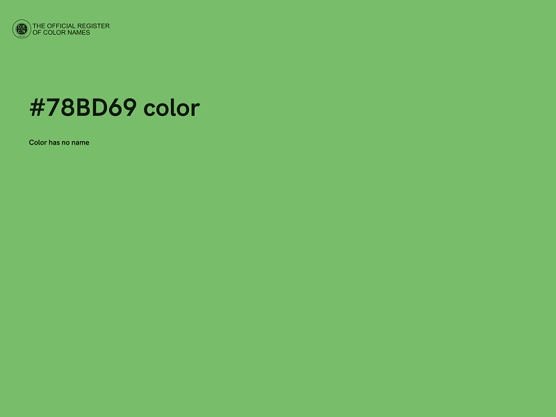 #78BD69 color image