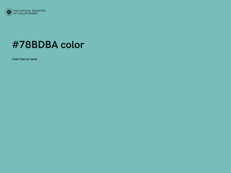 #78BDBA color image