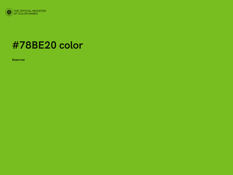 #78BE20 color image