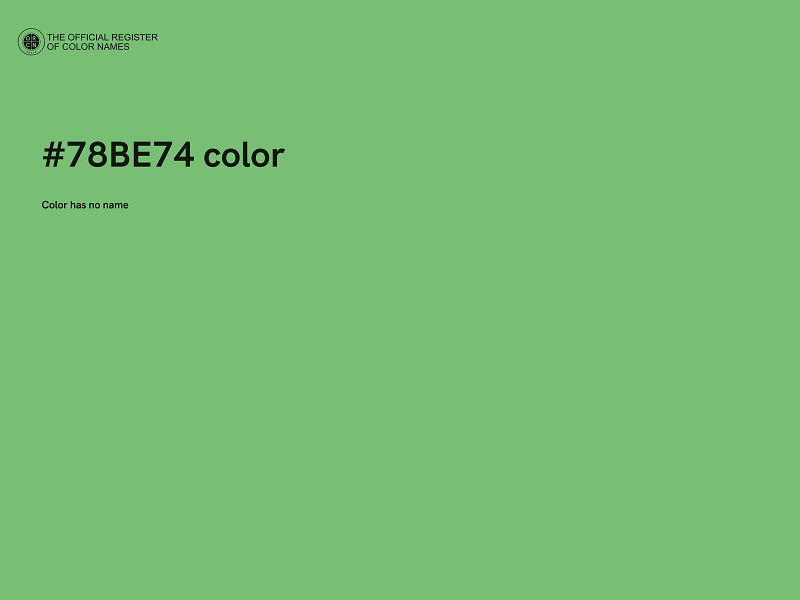 #78BE74 color image