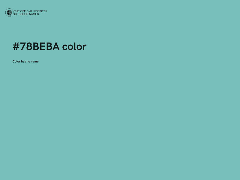 #78BEBA color image