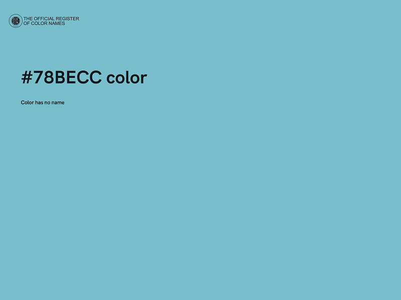 #78BECC color image