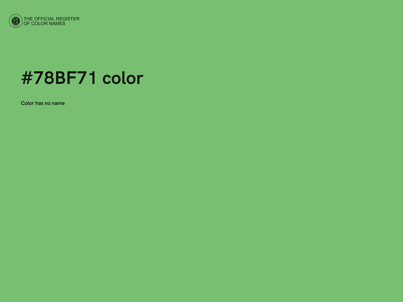 #78BF71 color image