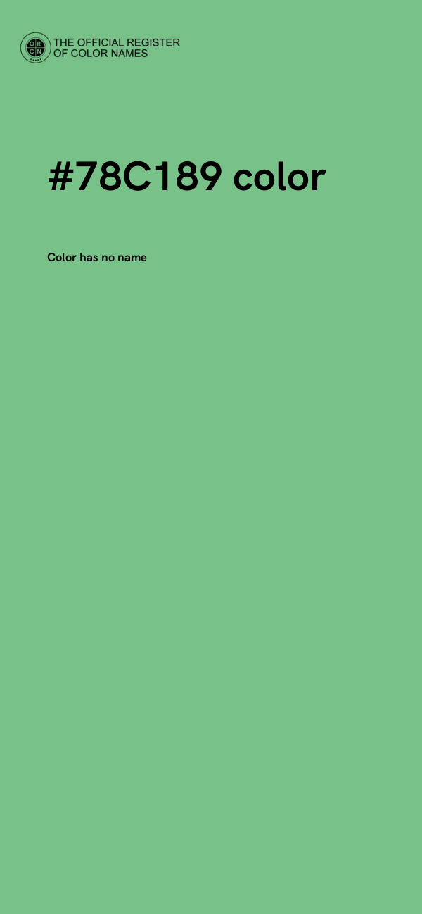 #78C189 color image