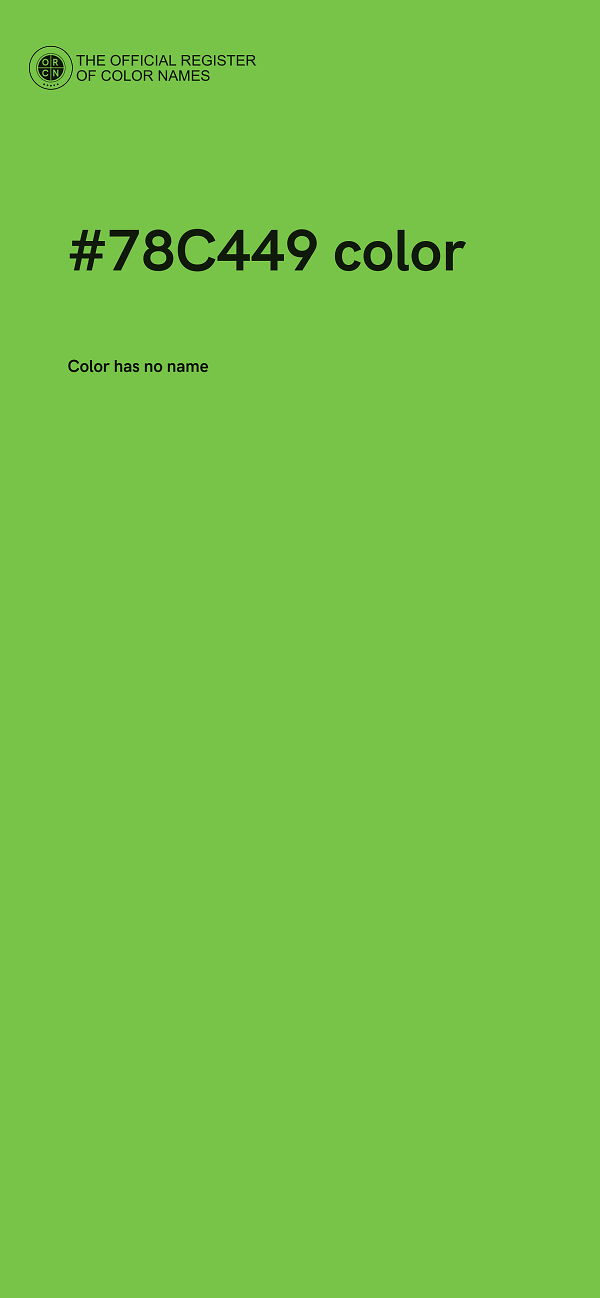 #78C449 color image