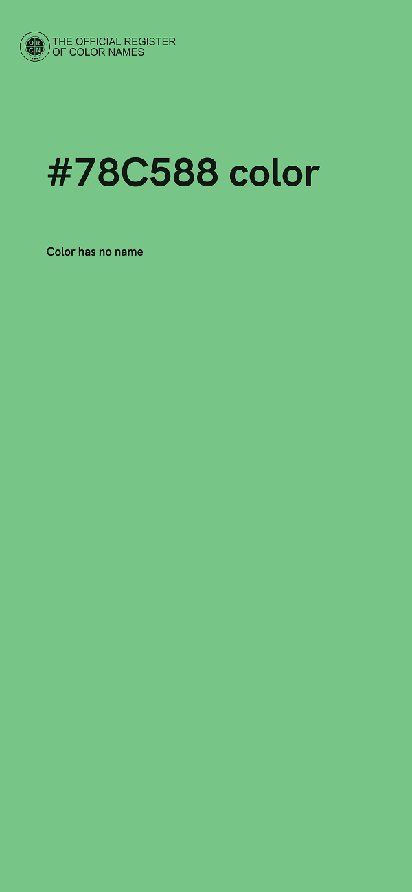 #78C588 color image