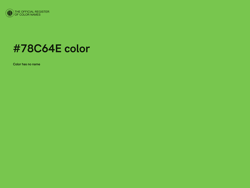 #78C64E color image