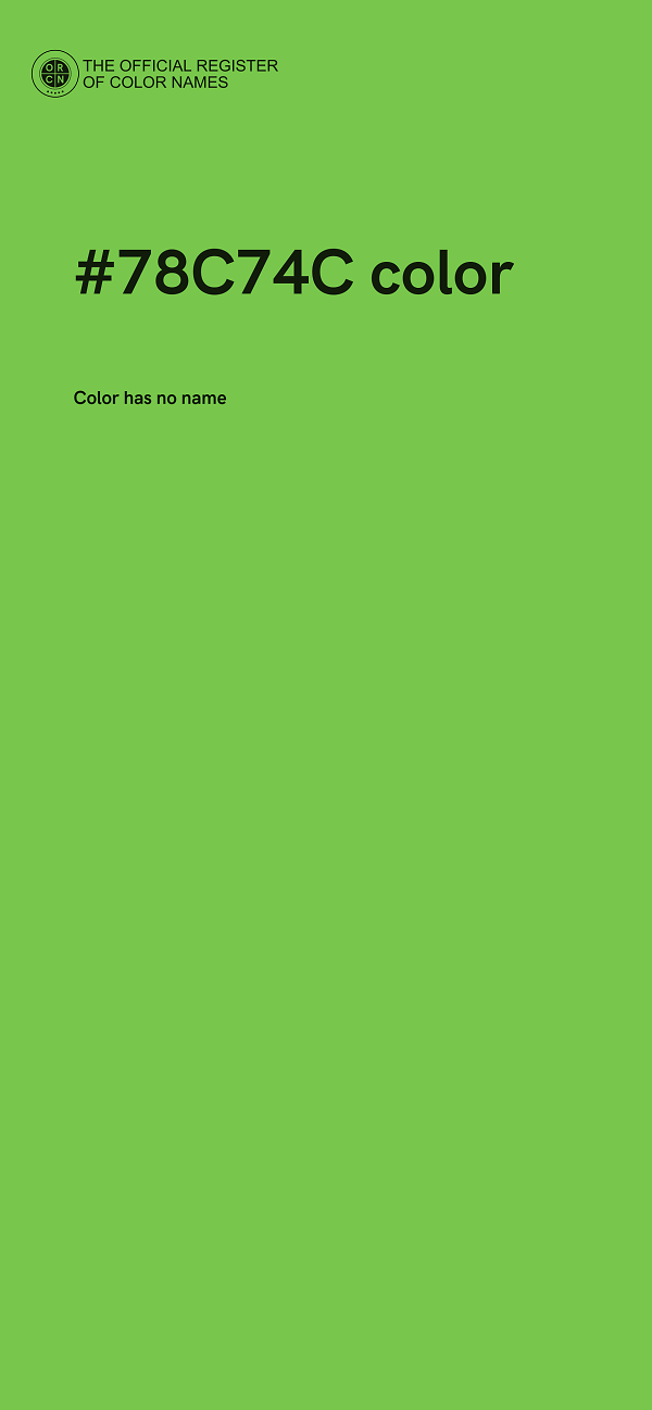 #78C74C color image