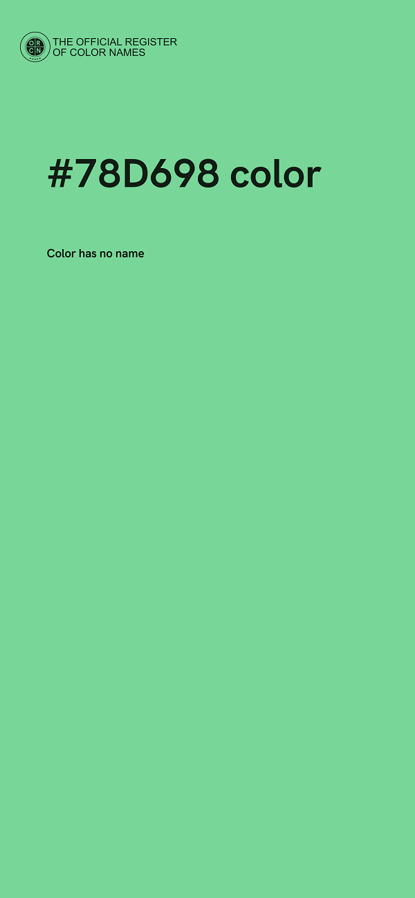 #78D698 color image