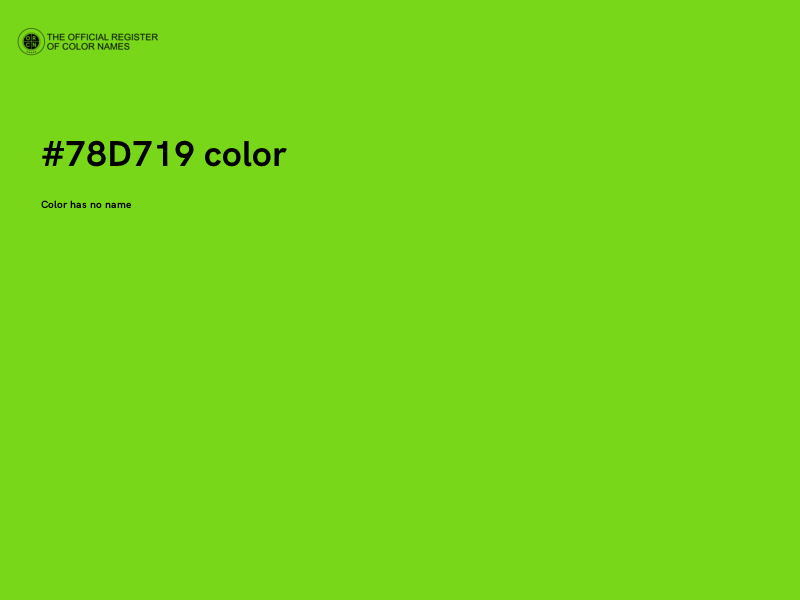 #78D719 color image