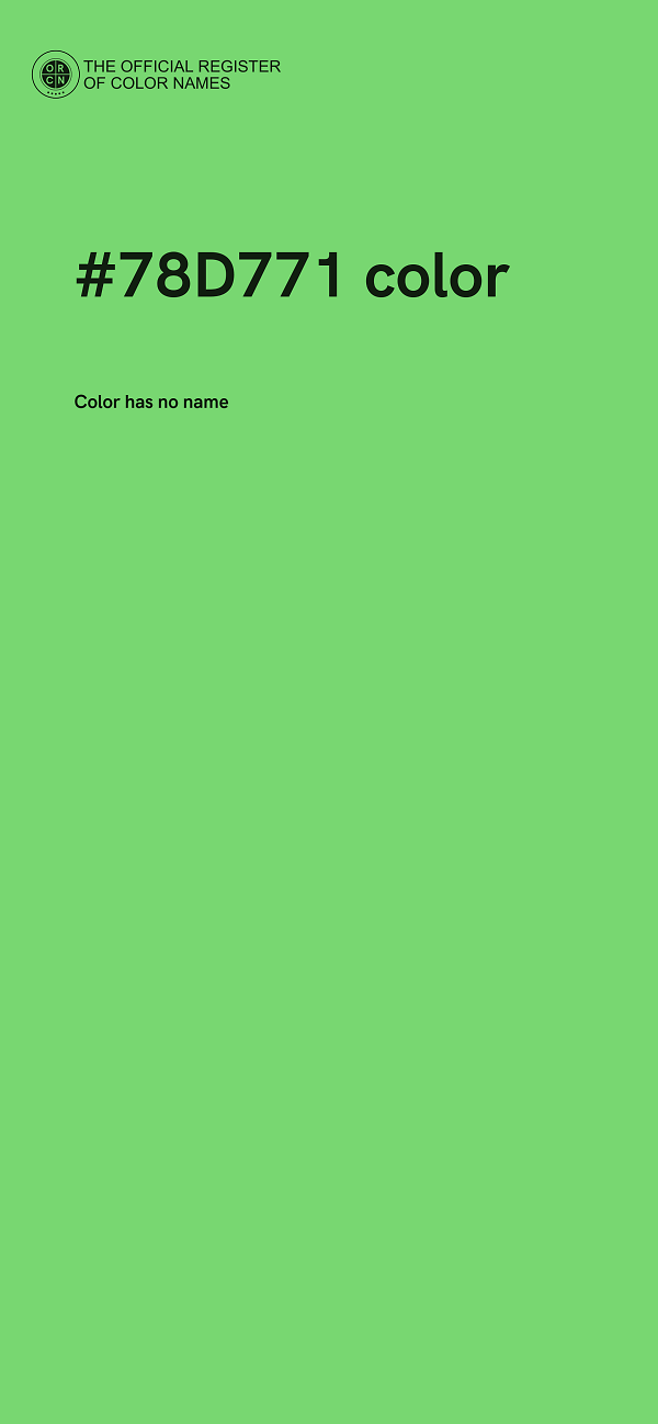 #78D771 color image