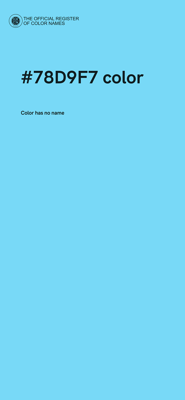 #78D9F7 color image