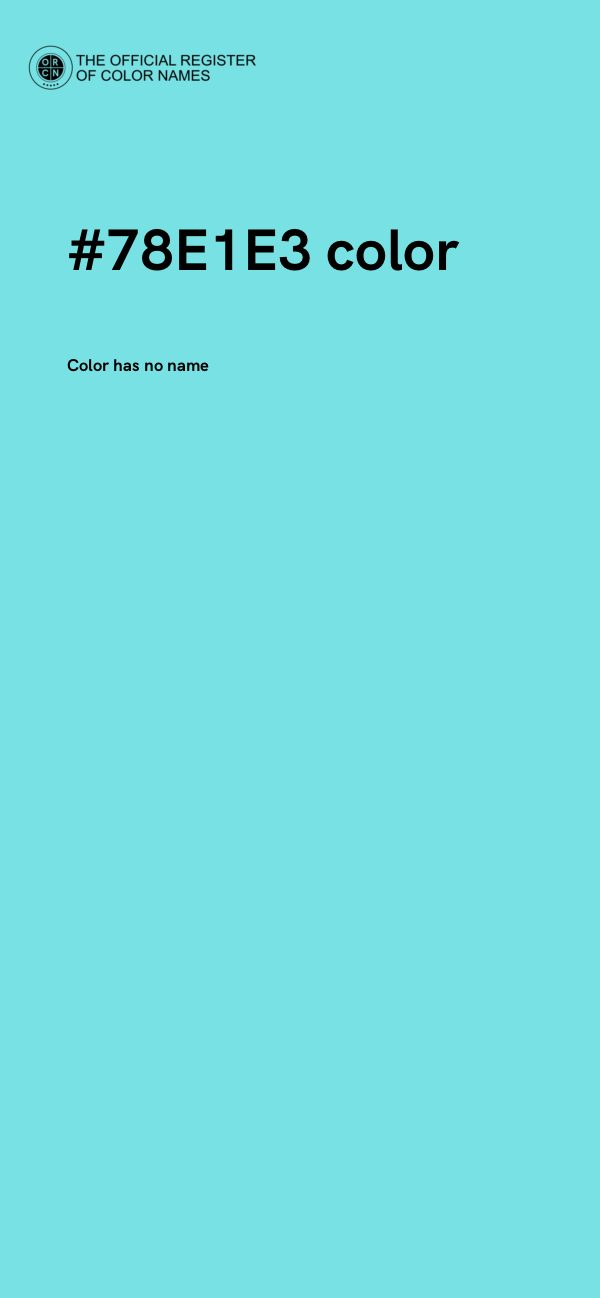 #78E1E3 color image
