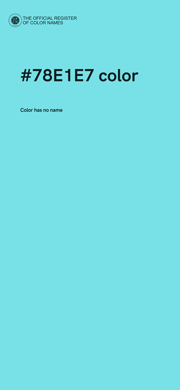 #78E1E7 color image