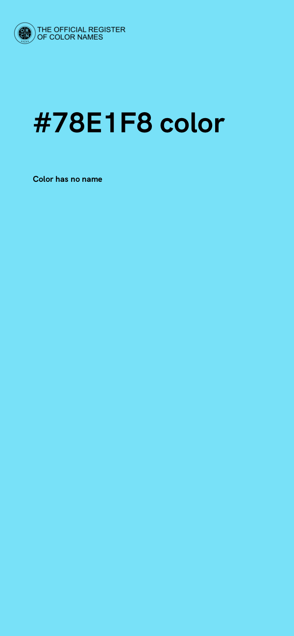 #78E1F8 color image