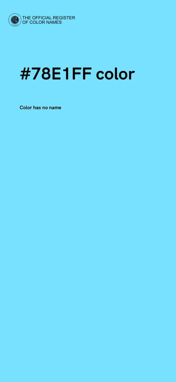 #78E1FF color image