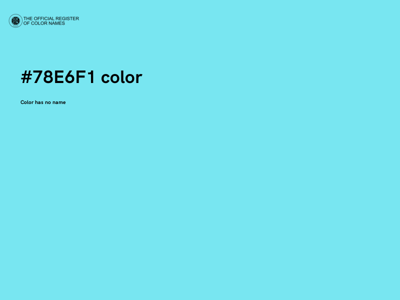 #78E6F1 color image