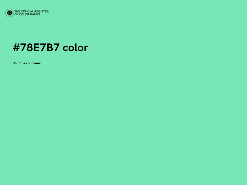 #78E7B7 color image