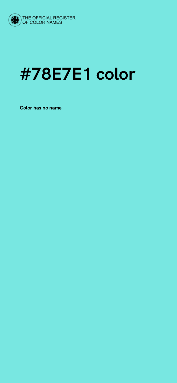 #78E7E1 color image