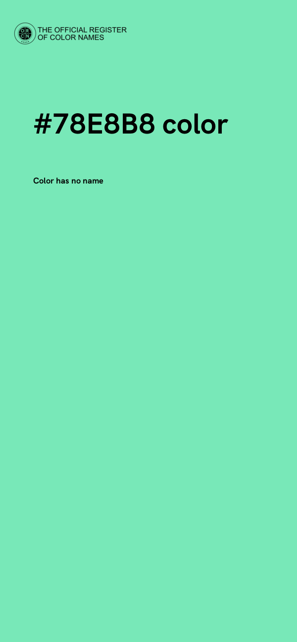 #78E8B8 color image
