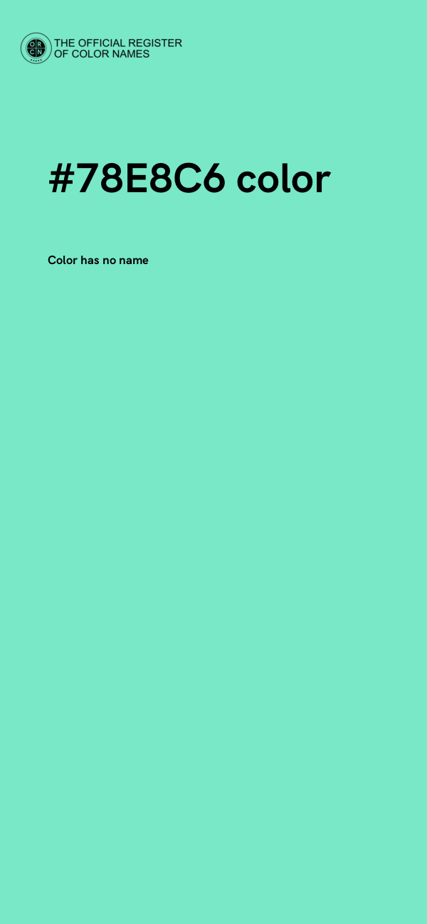 #78E8C6 color image