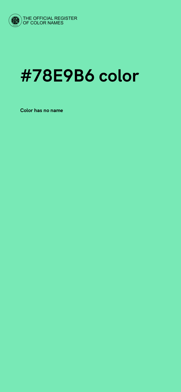 #78E9B6 color image