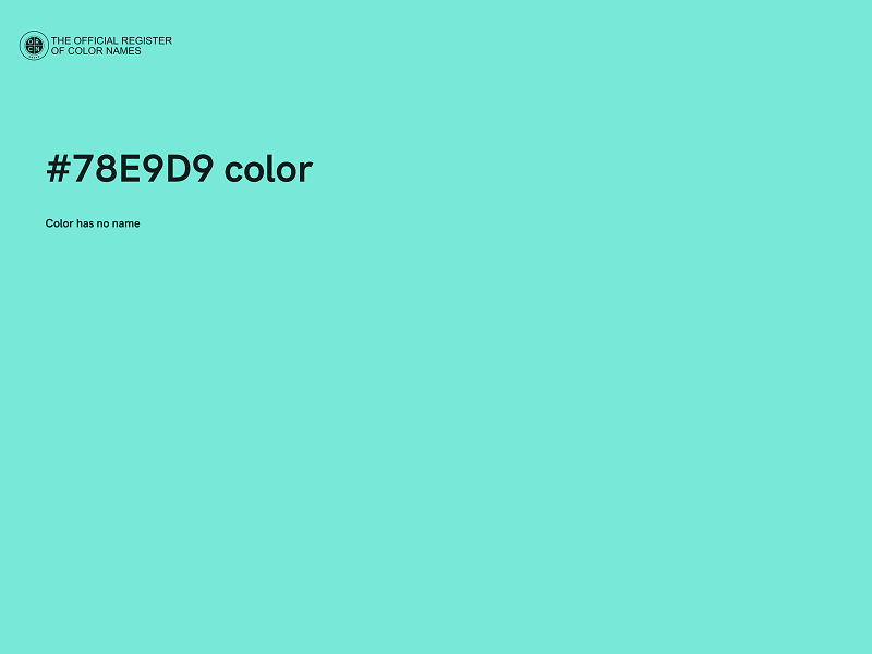 #78E9D9 color image