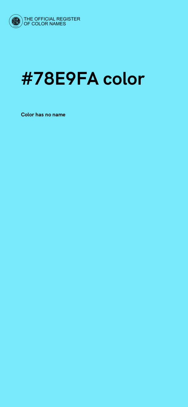 #78E9FA color image