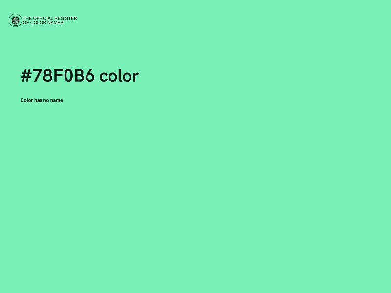 #78F0B6 color image