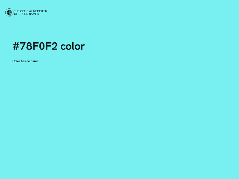 #78F0F2 color image